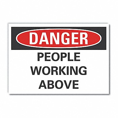 Overhead Hazard Danger Lbl 5x7in