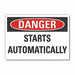 Mach Operation Danger Lbl 5x7in Polyest