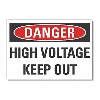 High Voltage Danger Rflctv Label 3.5x5in