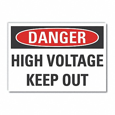Danger Sign 7 inx10 in Non-PVC Polymer