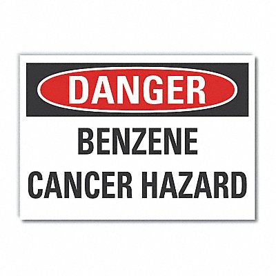 Benzene Danger Rflctv Label 10inx14in