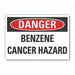 Benzene Danger Rflctv Label 10inx14in