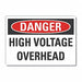 High Voltage Danger Rflct Lbl 7inx10in