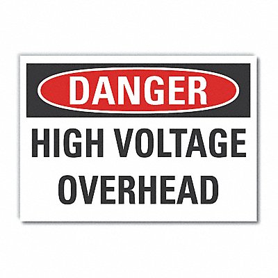 High Voltage Danger Lbl 7x10in Polyest