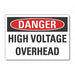 High Voltage Danger Lbl 3.5x5in Polyest