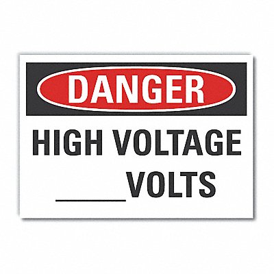 High Voltage Danger Rflctv Label 5inx7in