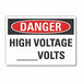 High Voltage Danger Rflctv Label 3.5x5in