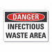 Infectious Waste Rflct Lbl 3.5x5in