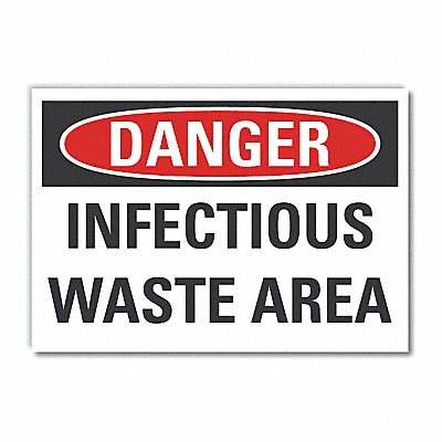 Infectious Waste Danger Lbl 10x14in