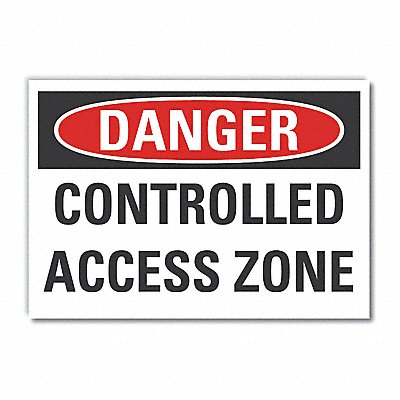 Cntrld Access Danger Lbl 5x7in