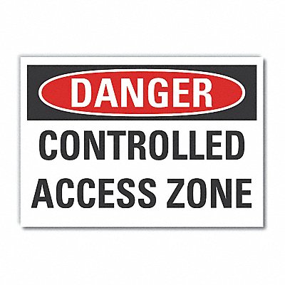 Cntrld Access Danger Rflct Lbl 10x14in