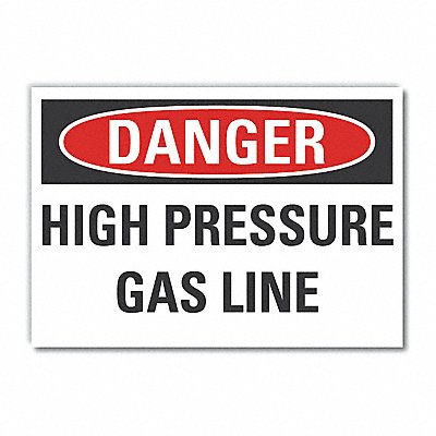 High Pressure Danger Rflct Lbl 7inx10in