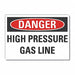 High Pressure Danger Rflct Lbl 7inx10in