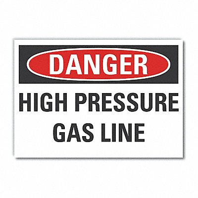 High Pressure Danger Rflct Lbl 10x14in