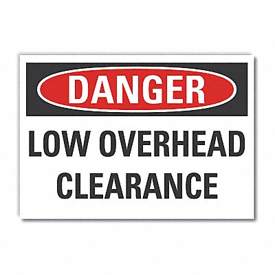 Low Clearance Danger Rflct Lbl 3.5x5in
