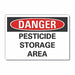 Pesticide Danger Rflct Label 3.5inx5in