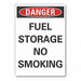 No Smoking Danger Rflct Label 10inx7in