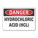 HCL Acid Danger Lbl 5x7in Polyester