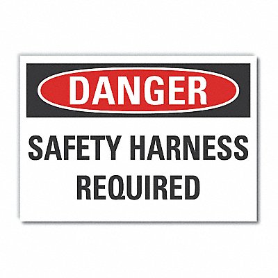 Fall Danger Label 7inx10in Polyester