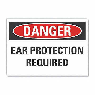 Hearing Danger Lbl 10inx14in Polyester