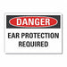 Hearing Danger Rflct Label 7inx10in