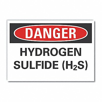 Hydrogen Sulfide Rflct Lbl 7x10in