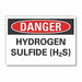 Hydrogen Sulfide Danger Lbl 5x7in