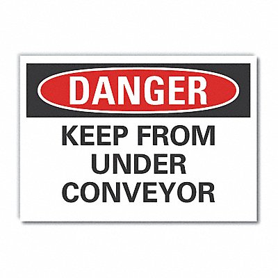 Conveyor Sfty Danger Lbl 3.5x5in Polyest