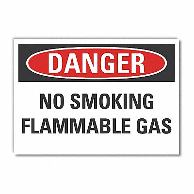 No Smoking Danger Rflct Label 3.5x5in