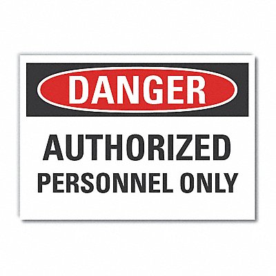 Danger Sign 7 inx10 in Non-PVC Polymer