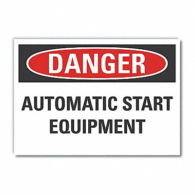 Auto Equipment Danger Lbl 7x10in Polyest