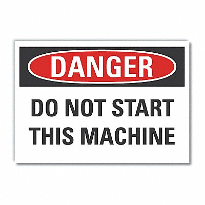 Machine Operation Danger Lbl 5x7in