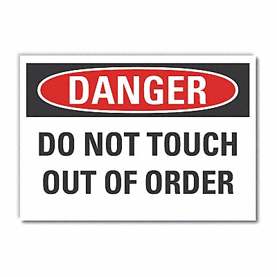 Danger Sign 10in x 14in Non-PVC Polymer