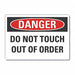 Danger Sign 10in x 14in Non-PVC Polymer