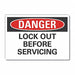 Lockout Tagout DangerLbl 3.5x5in Polyest