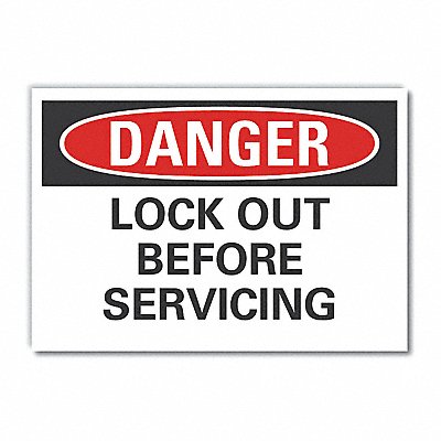 Danger Sign 7 in x 10 in Non-PVC Polymer