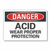 Danger Sign 10in x 14in Non-PVC Polymer