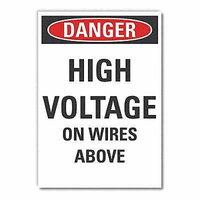 High Voltage Danger Lbl 7x5in Polyester