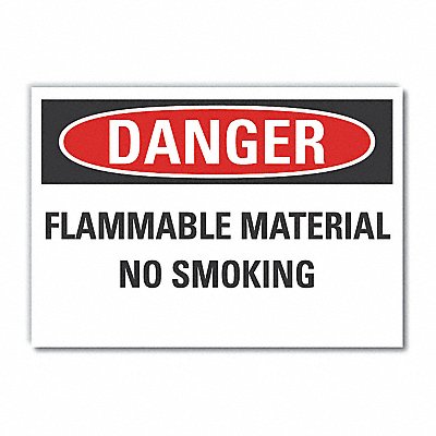 Flammable Mtrl Danger RflctvLbl 7x10in