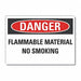 Flammable Mtrl Danger Rflct Lbl 5x7in