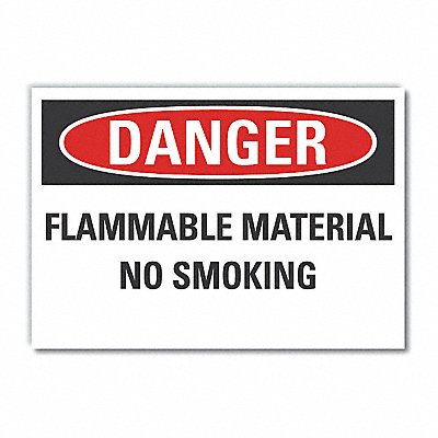 Flammable Mtrl Danger RflctvLbl 3.5x5in