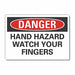 Machine Operat Danger Rflct Lbl 7x10in