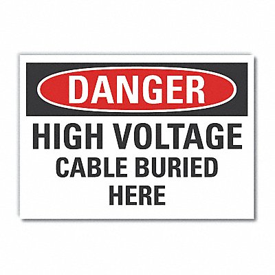 High Voltage Danger Lbl 5x7in Polyester