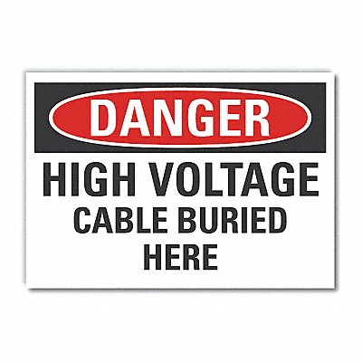 High Voltage Danger Lbl 3.5x5in Polyest