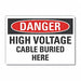 High Voltage Danger Lbl 7x10in Polyest