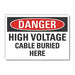 Danger Sign 10in x 14in Non-PVC Polymer