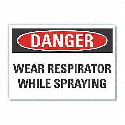 Resprtr Req Danger Rflct Label 10x14in