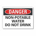 Potable Water Danger Rflctv Labl 10x14in