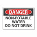 Potable Water Danger Rflctv Label 7x10in