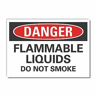 Flamm Liquid Danger Lbl 10x14in Polyest